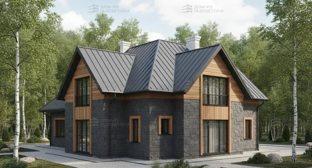 Проект Двухэтажный дом 15 на 11, 195 м2