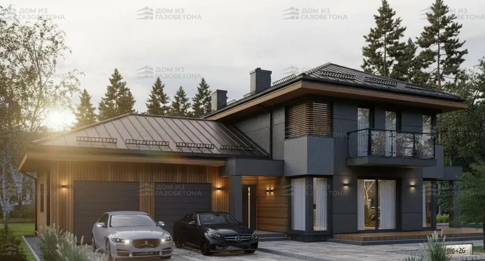 Проект Двухэтажный дом 15 на 12, 188 м2