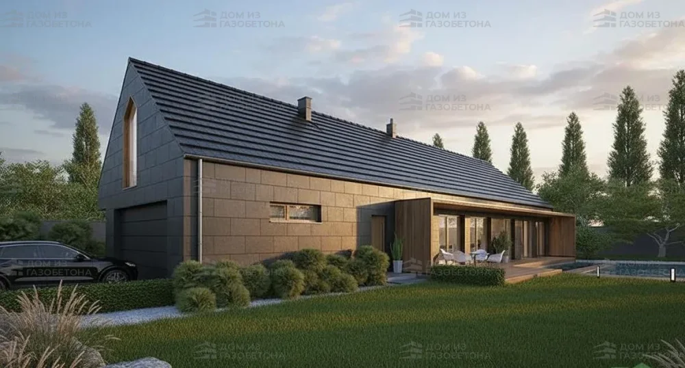 Проект Одноэтажный дом 8 на 26, 165 м2