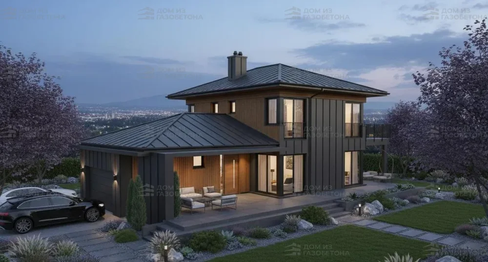 Проект Двухэтажный дом 16 на 13, 168 м2