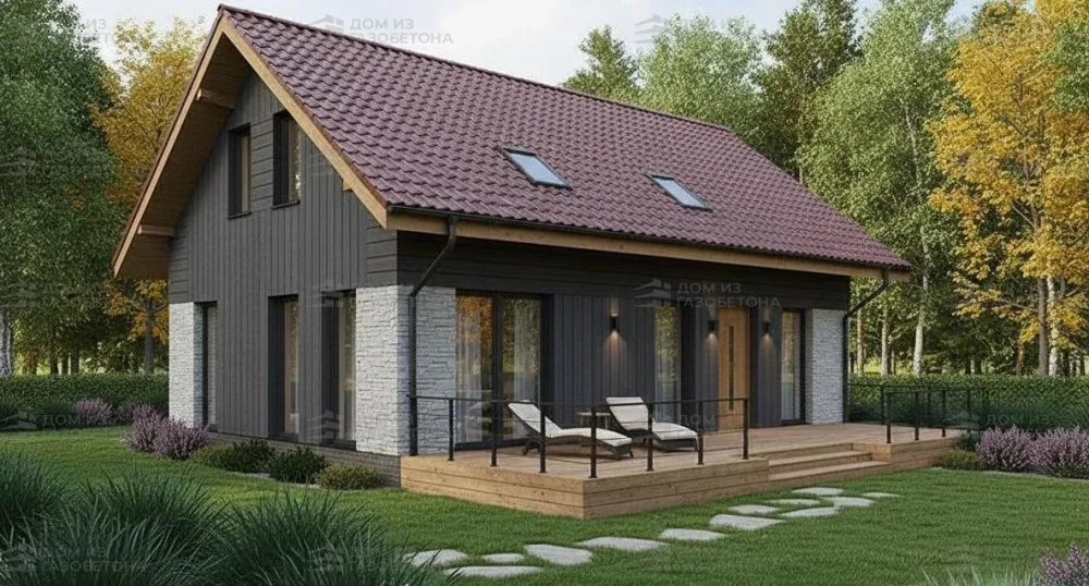 Проект Двухэтажный дом 12 на 10, 78 м2