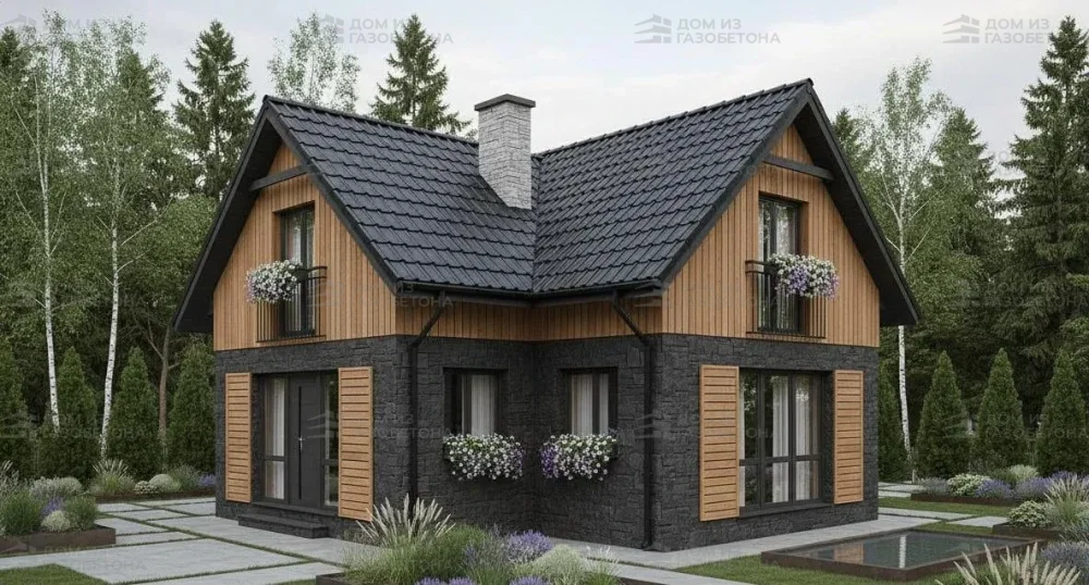 Проект Двухэтажный дом 12 на 13, 132 м2