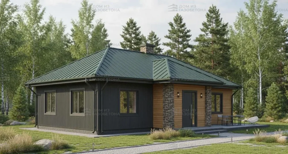 Проект Одноэтажный дом 13 на 15, 115 м2