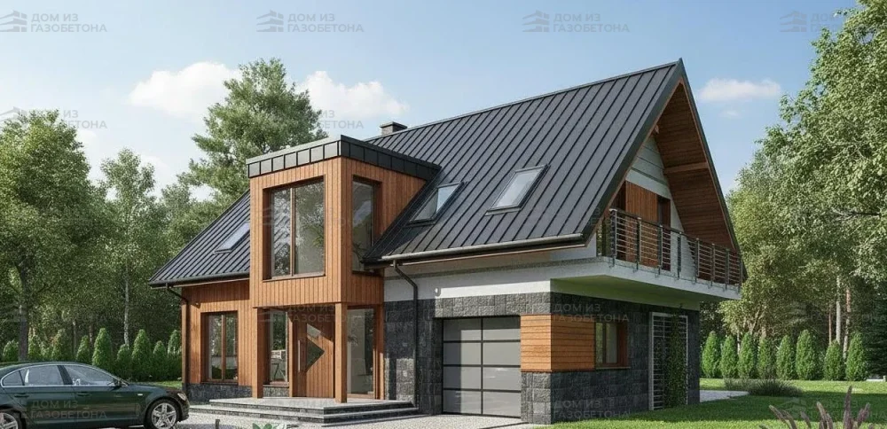 Проект Двухэтажный дом 13 на 12, 187 м2