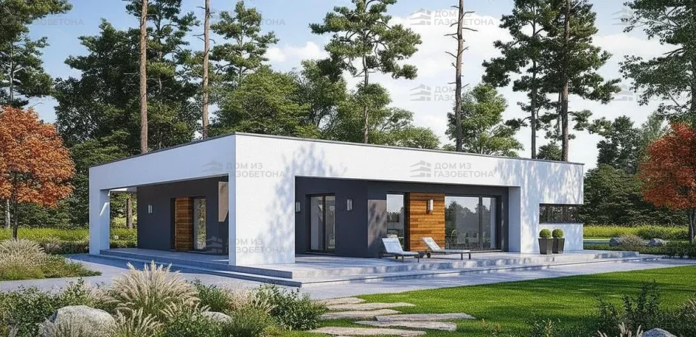 Проект Одноэтажный дом 16 на 22, 200 м2