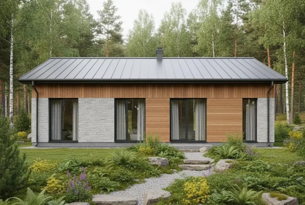 Проект Одноэтажный дом 13 на 12, 114 м2