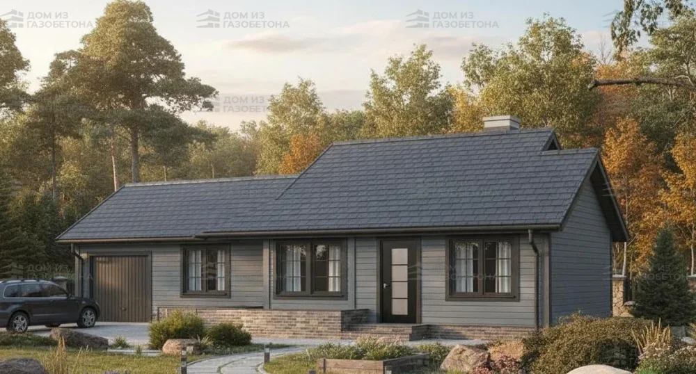 Проект Одноэтажный дом 19 на 12, 111 м2