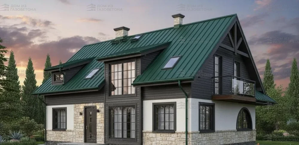 Проект Двухэтажный дом 12 на 13, 172 м2