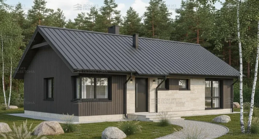 Проект Одноэтажный дом 14 на 9, 100 м2